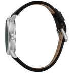Black Leather Dress Watch