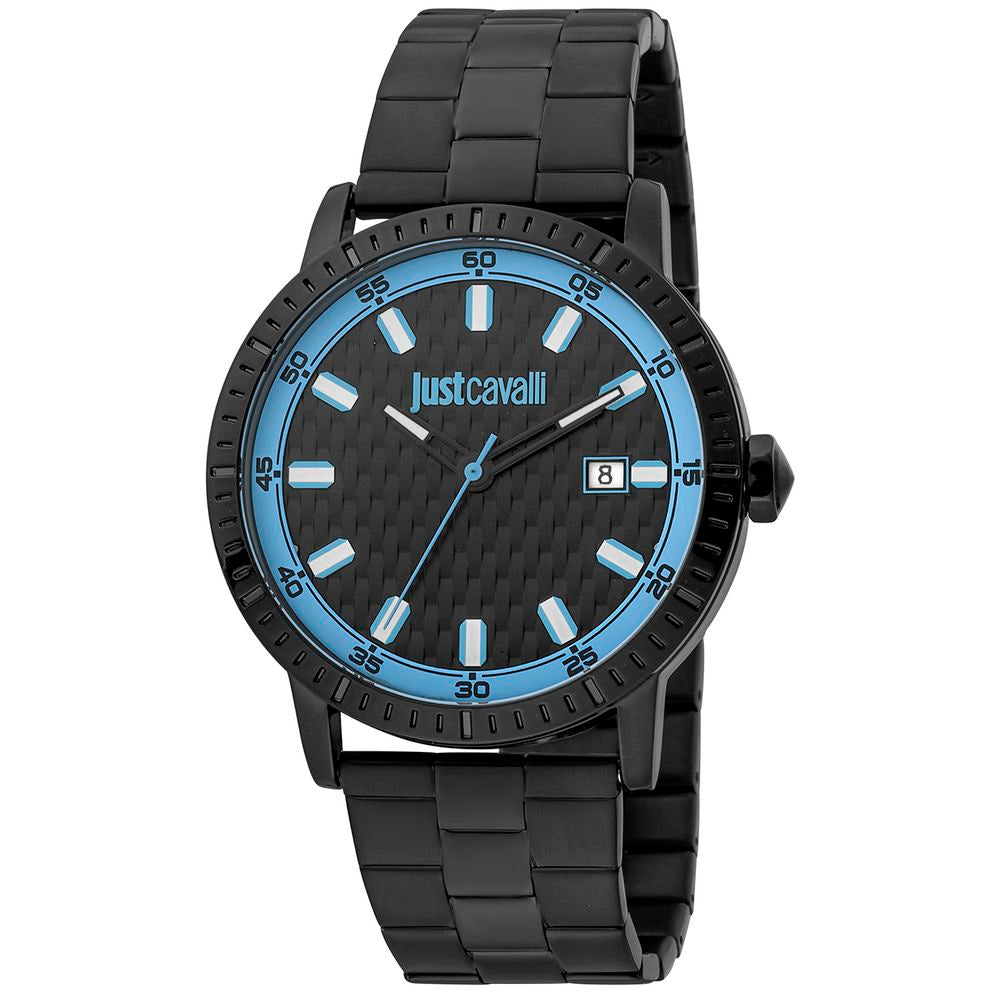 Schwarze Edelstahl-Dresswatch