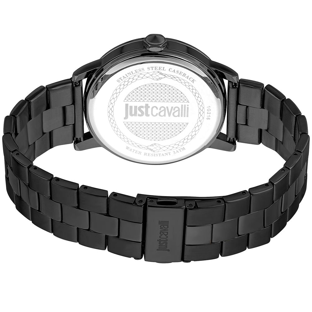 Schwarze Edelstahl-Dresswatch