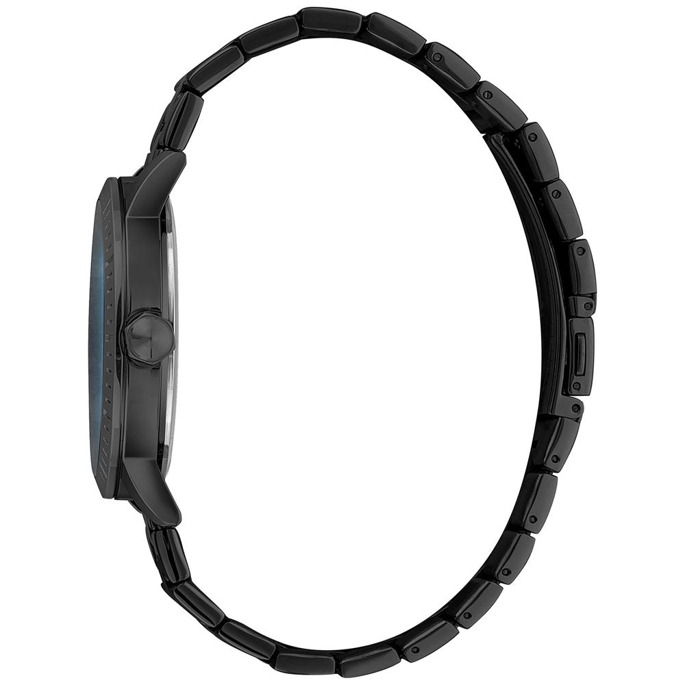 Schwarze Edelstahl-Dresswatch