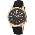 Black Leather Dress Watch