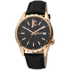 Black Leather Dress Watch