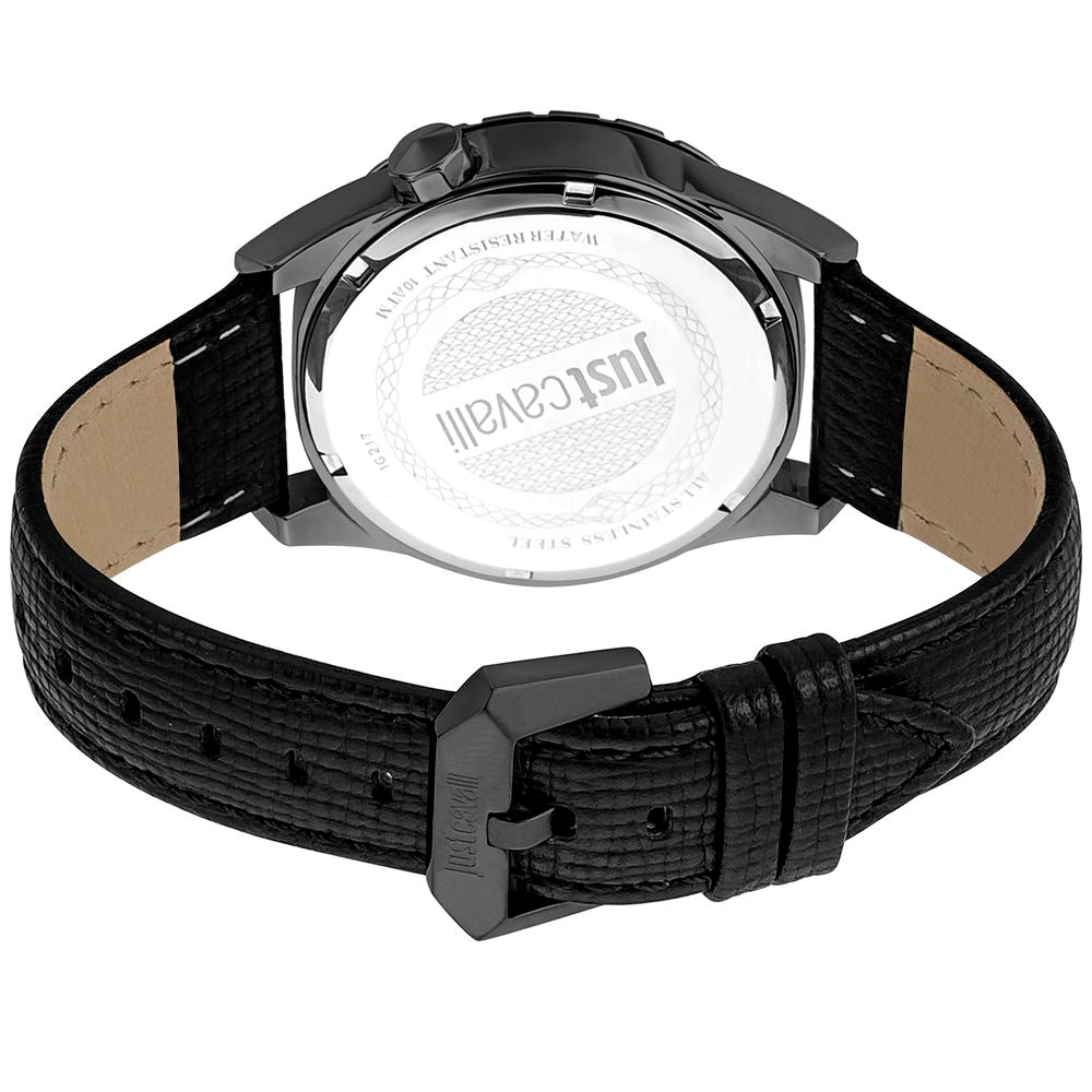 Schwarze Leder-Dresswatch