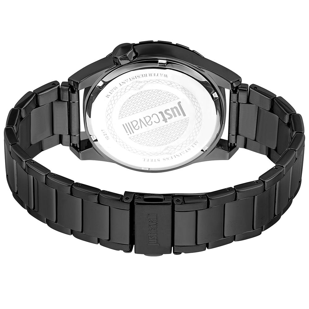 Schwarze Edelstahl-Dresswatch