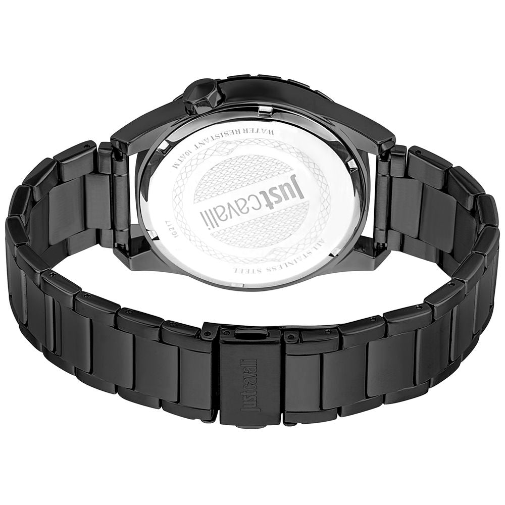 Schwarze Edelstahl-Dresswatch