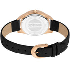 Armbanduhr aus schwarzem Leder