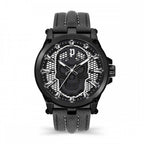 Black Leather Dress Watch