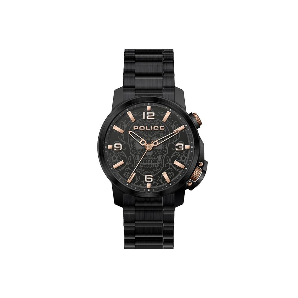 Schwarze Dresswatch aus Edelstahl