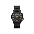 Schwarze Dresswatch aus Edelstahl