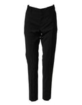 Schwarze Wollhose für Herren zum Anzug