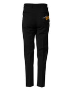 Schwarze Wollhose für Herren zum Anzug