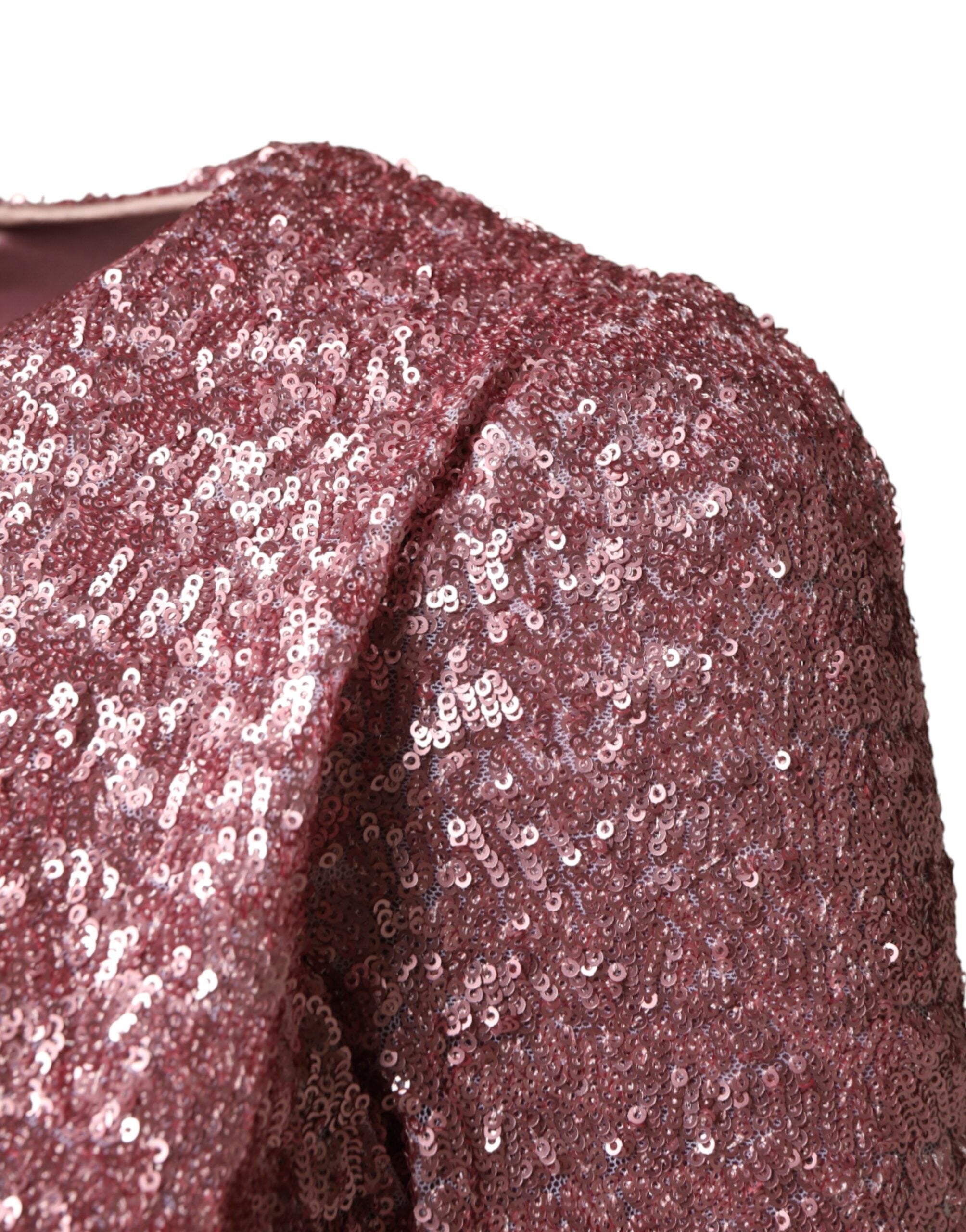 Pink Sequined Mermaid Long Gown Dress