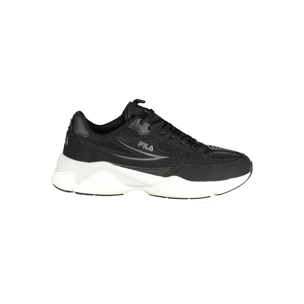Schwarzer Polyurethan-Sneaker für Herren