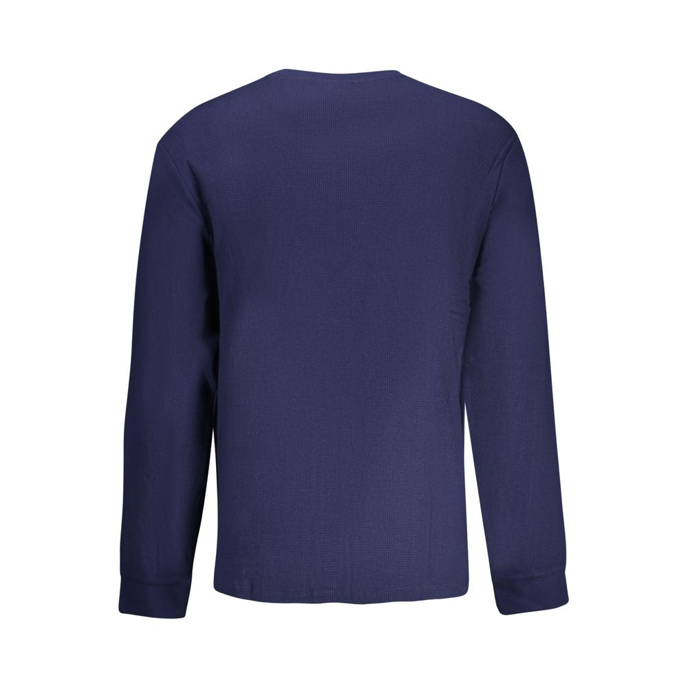 Blauer Baumwollpullover für Herren