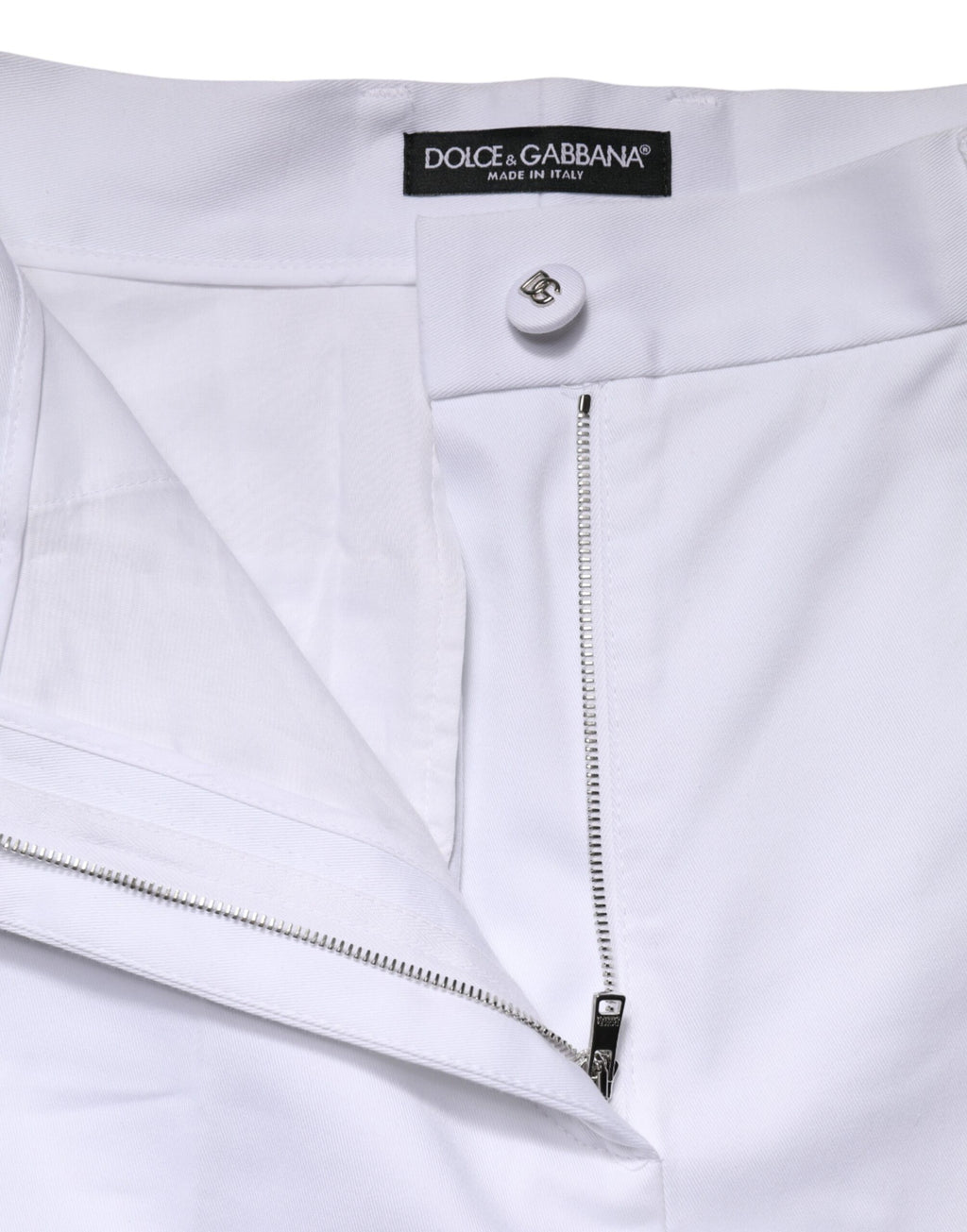 White Cotton High Waist WideLeg Cropped Pants