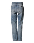 LightBlue Ripped Washed BOYFRIEND Denim Jeans