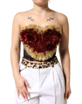 Bustier-Korsett-Oberteil „Schwarzes Goldherz“ aus Lametta