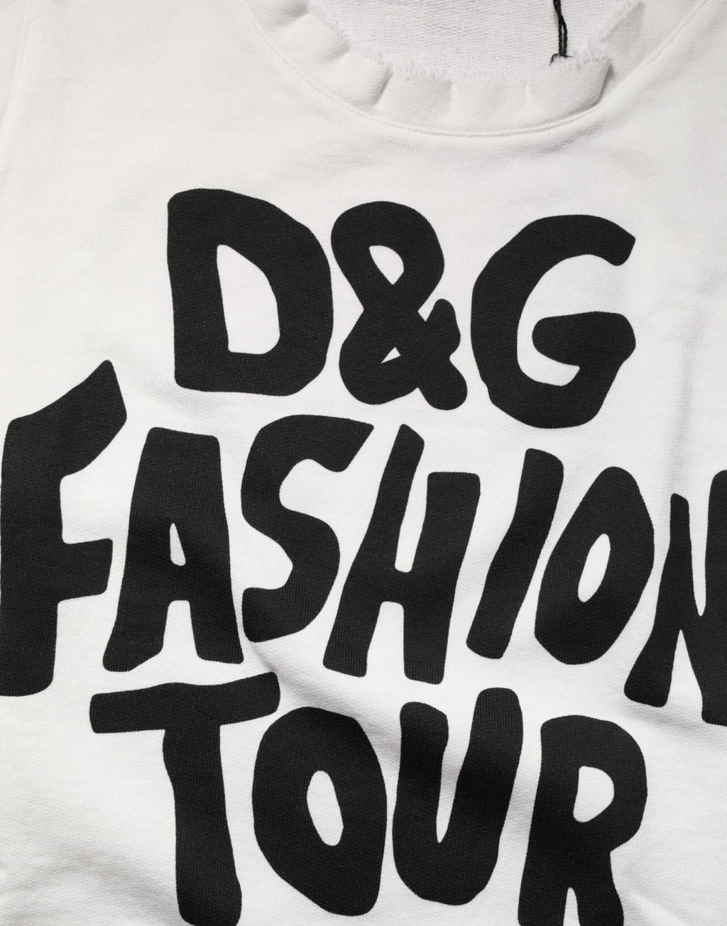 Weißes ärmelloses Tanktop mit Rundhalsausschnitt und Grafikprint