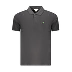 Herren-Polo aus schwarzer Baumwolle