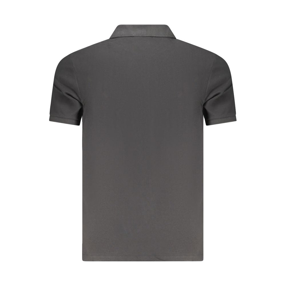 Herren-Polo aus schwarzer Baumwolle