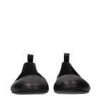 Black Leather Ballet Flats