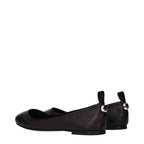 Black Leather Ballet Flats