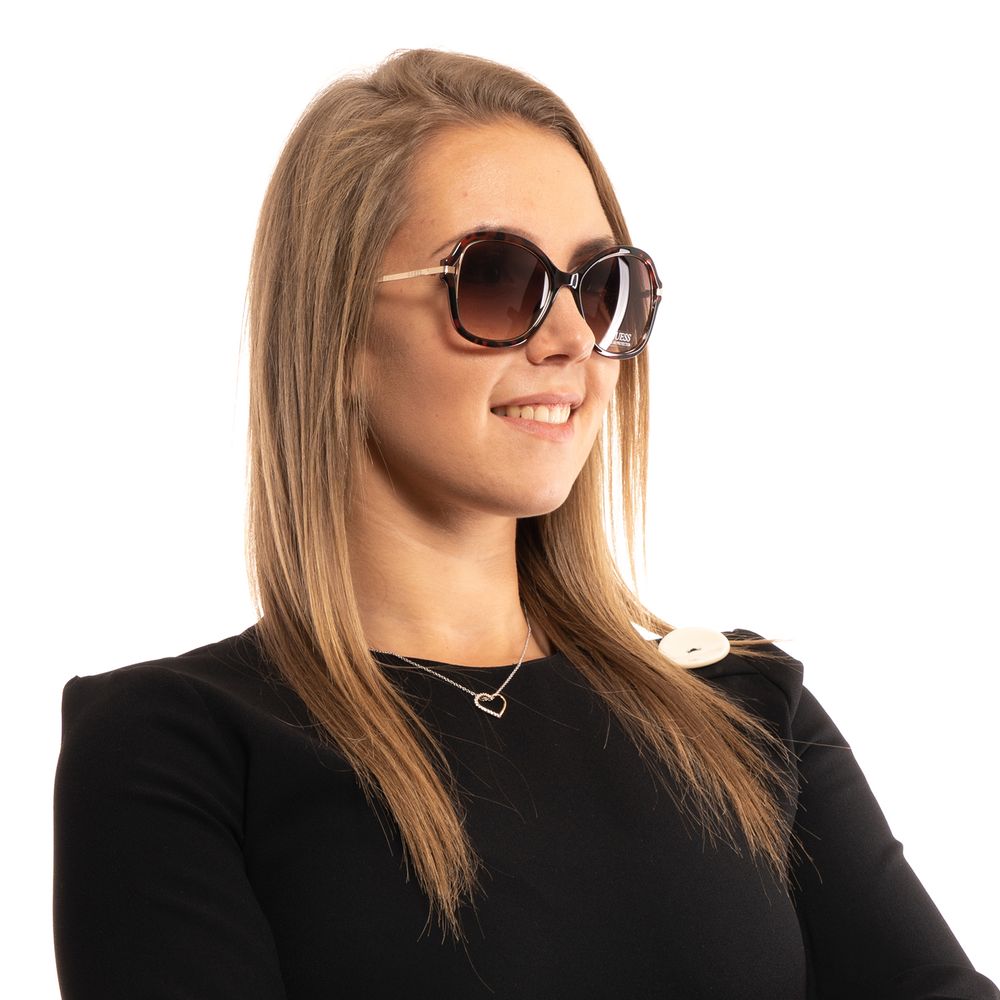 Sonnenbrille aus braunem Metall und Kunststoff