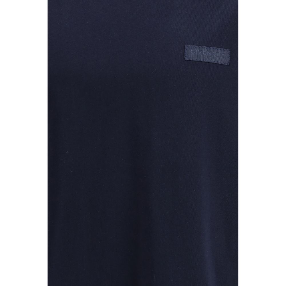 Blaues Baumwoll-T-Shirt
