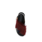 Multicolor Calf Leather Bos Taurus Flat Sandals