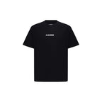 Schwarzes Baumwoll-T-Shirt