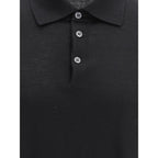 Black Cashmere Polo Shirt