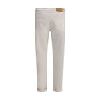 Beige Cotton Jeans Denim