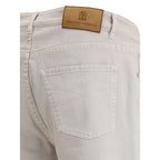 Beige Cotton Jeans Denim
