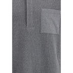 Gray Cotton Polo Shirt