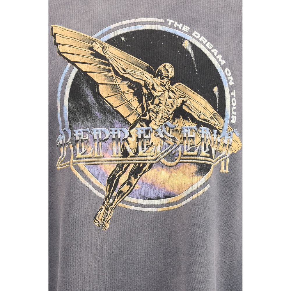 Graues Baumwoll-T-Shirt