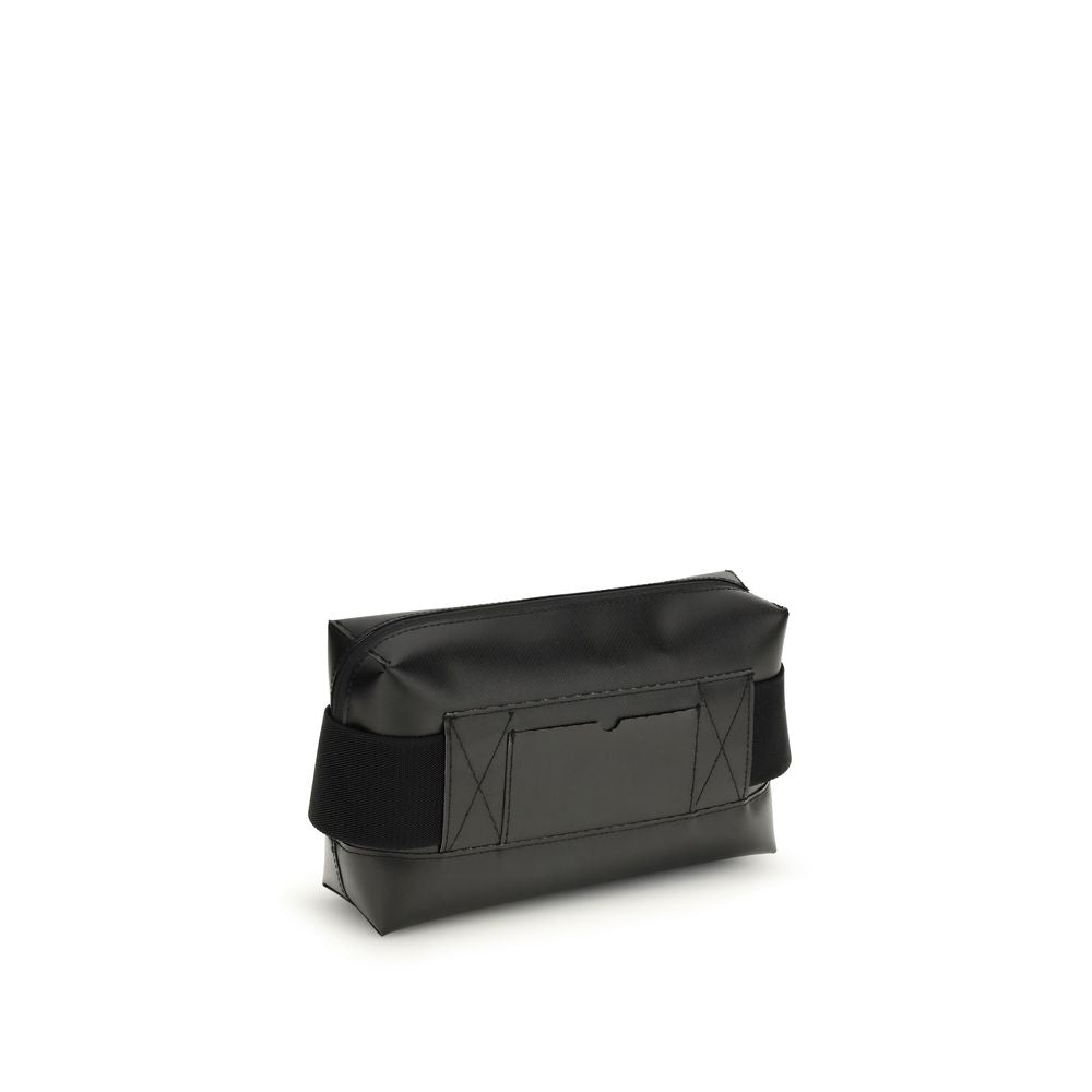 Schultertasche aus schwarzem Kalbsleder