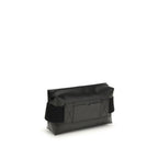 Schultertasche aus schwarzem Kalbsleder