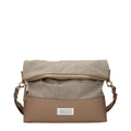 Borsa a Spalla in Tessuto Beige