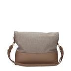 Borsa a Spalla in Tessuto Beige