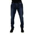 Blue Washed Cotton Stretch Skinny Denim Jeans