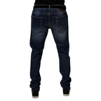 Blue Washed Cotton Stretch Skinny Denim Jeans