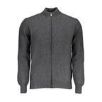 Grey Wool Men Cardigan