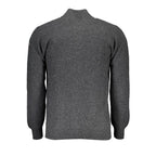 Grey Wool Men Cardigan