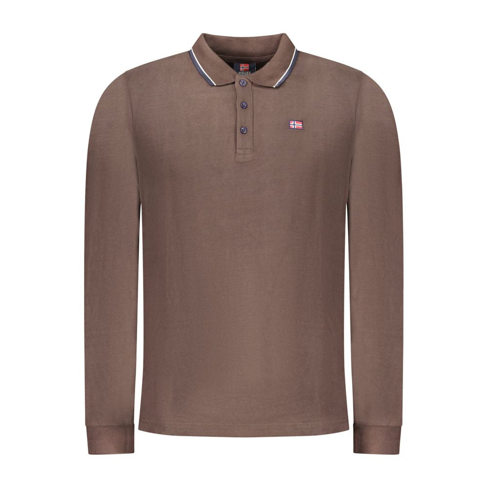 Braunes Baumwoll-Herren-Polohemd