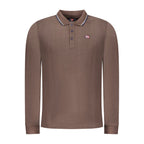 Braunes Baumwoll-Herren-Polohemd