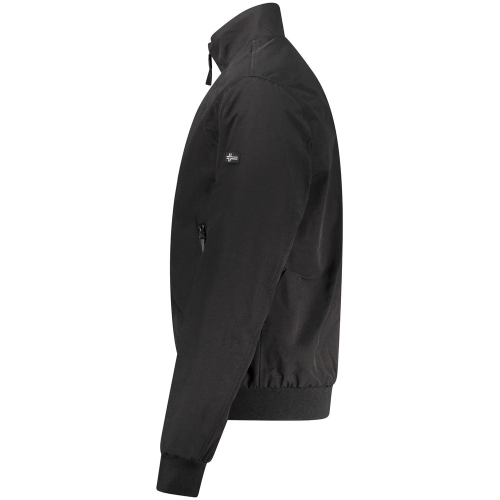 Schwarze Herrenjacke aus Baumwolle