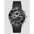 Orologio elegante in ceramica nera