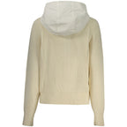 Weiße Damen-Strickjacke aus Polyester