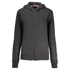 Schwarzer Damen-Kapuzenpullover aus Baumwolle