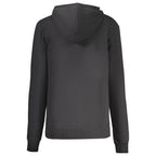 Schwarzer Damen-Kapuzenpullover aus Baumwolle